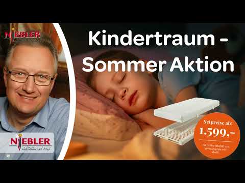 Kindertraum Schlafsystem aus Naturmaterial für Kinder und Jugendliche. Sommeraktion vom Niebler