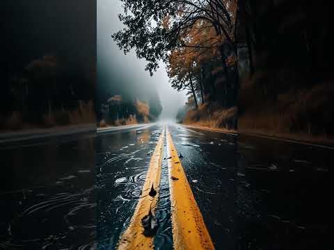 Rain Forest Road in Autumn Relaxing Sounds for Sleep #rainoundforsleep #insomniarelief #rainsounds