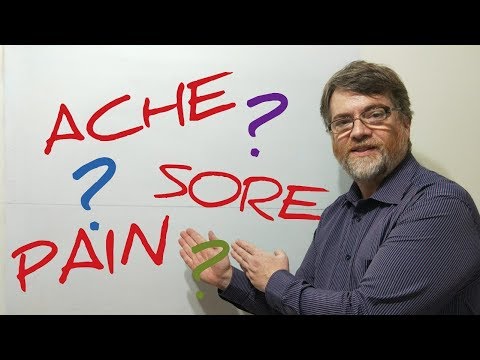 English Tutor Nick P Lesson (381) The Difference Between Ache Sore and Pain