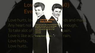 everly brothers# love hurts#youtube #lyric#lyric short#youtube