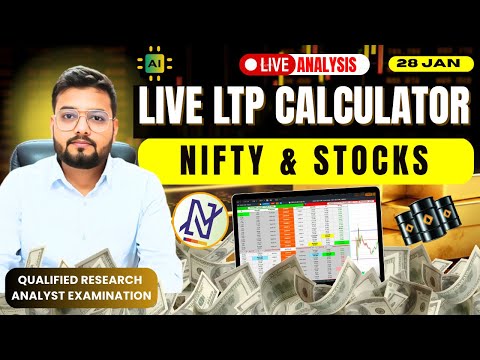 28 Jan live option chain Nifty BankNifty Finnifty with LTP Calculator #trading #ltpcalculator