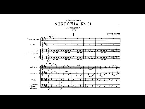 Haydn: Symphony No. 31 in D major "Hornsignal" (with Score)