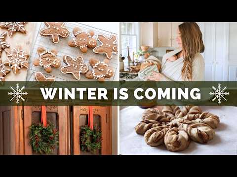 Beautiful Christmastime homemaking in the country