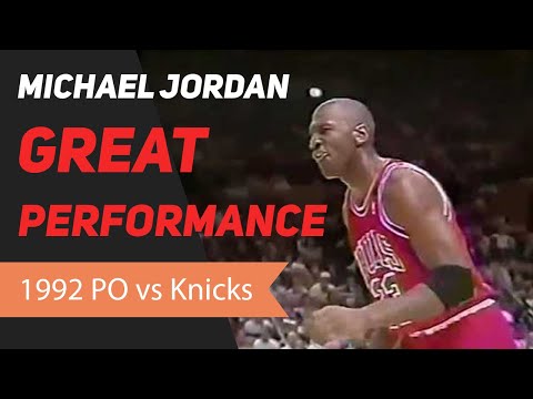 Michael Jordan 1992 Playoffs vs Knicks Great Performance  | MJ is Amazing!