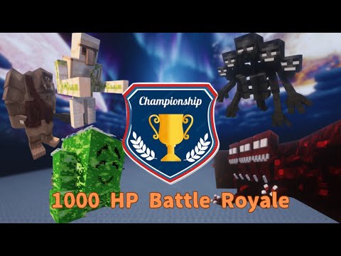 1000 HP Bosses Battle Royale [Mutant Iron Golem,Cyclops,Nikkori Visitor,Mutant Wither, Cha'garoth]