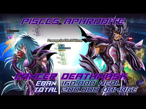 Saint Seiya Awakening - Cancer Deathmask Ft Pisces Aphrodite | Heal & Damagenya Edan Total!!!