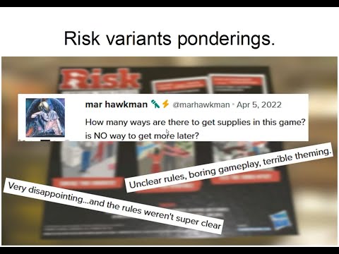 Pondering Risk variants and the game rules associated with them