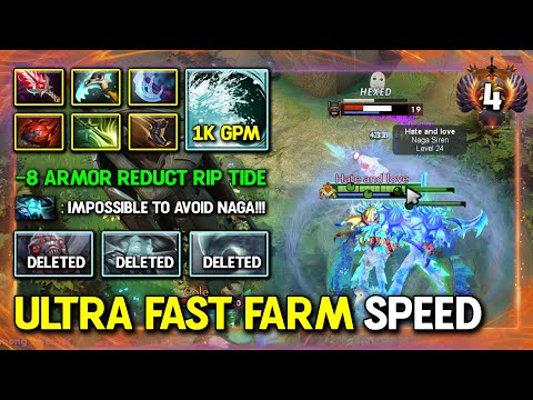 ULTRA FAST FARM SPEED CARRY Naga Siren 1K GPM RIP TIDE FACET -8 Armor Reduct 7.36a DotA 2