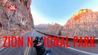 Sunset Ride Through Zion National Park, IN WINTER!: Riding a 2025 CVO Street Glide
