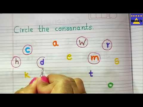 Learn consonants |practice consonants and circle the consonants| Shishu Tv | worksheet fun activity