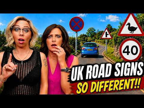 American Couple Reacts: UK Driving for Americans | Road Signs & Other Differences Made Us Nervous!