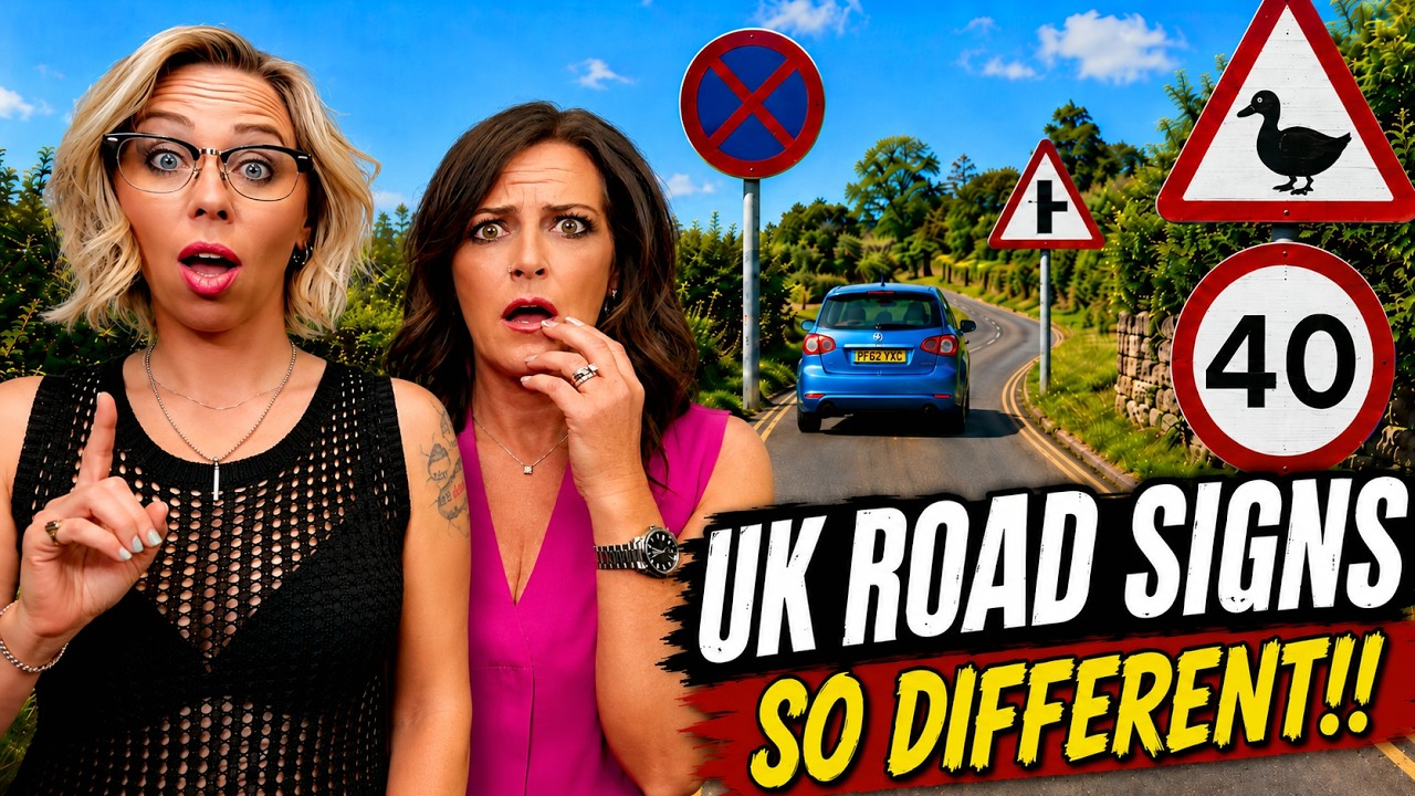 American Couple Reacts: UK Driving for Americans | Road Signs & Other Differences Made Us Nervous!
