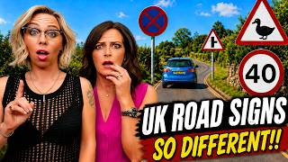 American Couple Reacts: UK Driving for Americans | Road Signs & Other Differences Made Us Nervous!