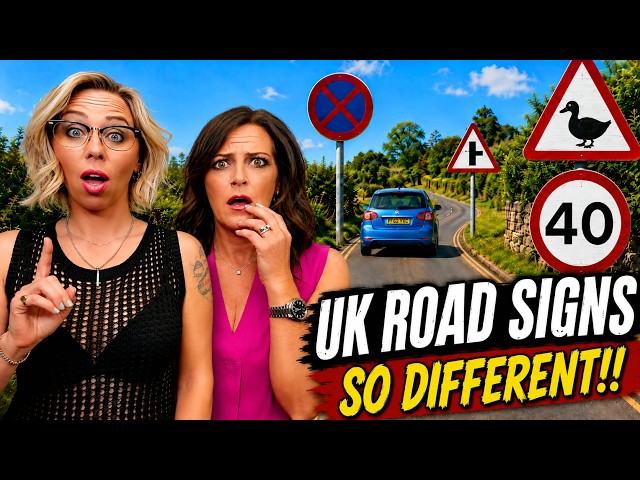 American Couple Reacts: UK Driving for Americans | Road Signs & Other Differences Made Us Nervous!