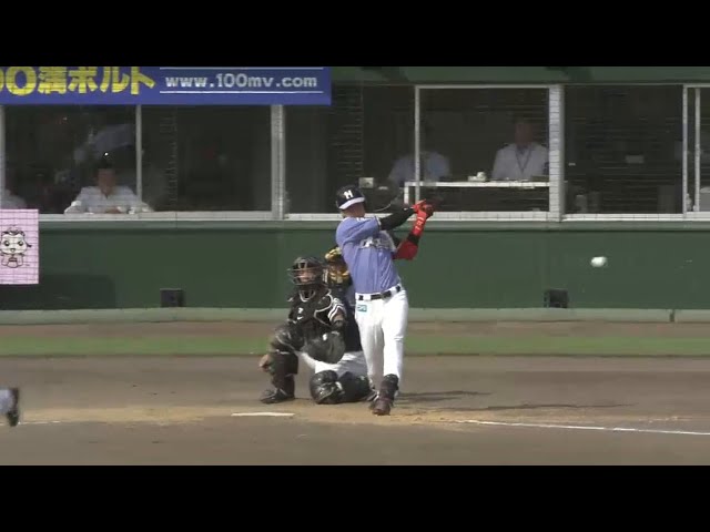 【5回裏】しぶとくレフト前!! ファイターズ岡のタイムリーで再び2点差!! 2015/7/14 F-H