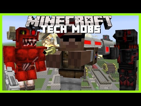 Minecraft - TECH GUN MOBS (FIGHT EVIL DEMON CYBORGS, DICTATOR DAVE AND MANY MORE CRAZY MOBS!!!)