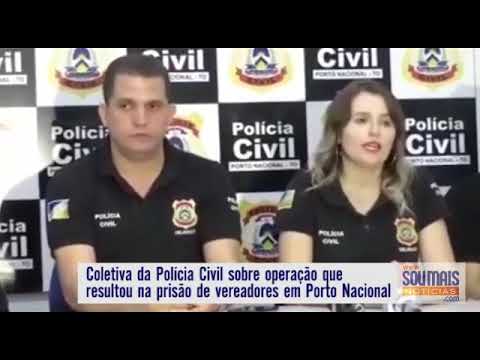 Coletiva da polícia sobre operação que prendeu vereadores em Porto Nacional