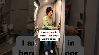 ✈️ 🚽 What to say if you are stuck in the Aeroplane toilet | Learn English #travelenglish