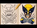 How To Draw And Colour WOLVERINE Step By Step Tutorial
