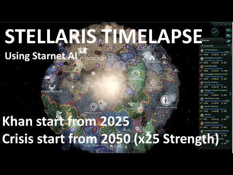Stellaris full timelapse, using Starnet AI mod