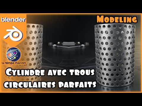 Tuto Blender FR n°133: Modeling - Cylindre avec trous circulaires parfaits #blendertutorial