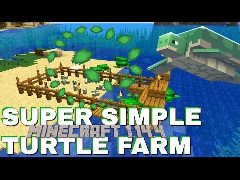 How to make a Turtle Farm In Minecraft 1.14.4: Very Survival Friendly Turtle Scute Farm (Avomance)