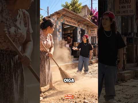 La vecina barre y le echa todo el polvo a la casa