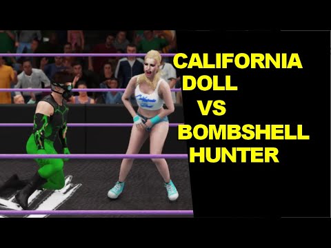 GLOW 1985 California Doll vs Bombshell Hunter - Mixed Knockout Match