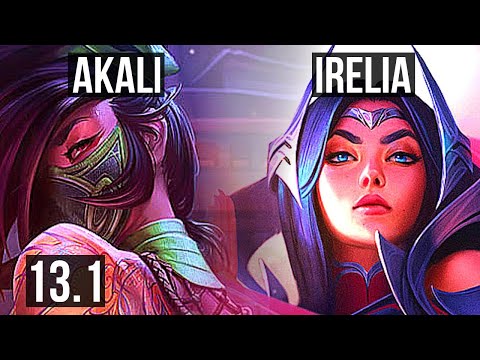 AKALI vs IRELIA (MID) | 600+ games, 4/2/7 | KR Master | 13.1