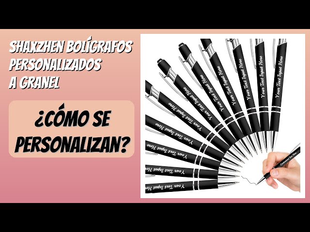 Vídeo relacionado con Cimpress Bolígrafo Personalizado con Tinta Negra, 100 Unidades, Impresión Completa con Texto o Logo, con Agarre Antideslizante, Ideal para Profesores y Eventos