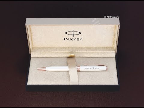 Parker Kugelschreiber mit Gravur Sonnet Pearl GC
