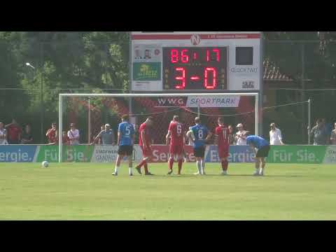 Verschossener Elfmeter SC Lahr im Spiel gegen den 1.FC Normannia Gmünd am 17.06.2023