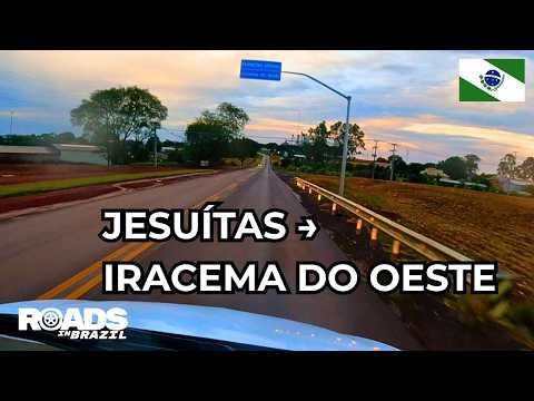 JESUÍTAS - IRACEMA DO OESTE | Rainy Late Afternoon Drive in Paraná, Brazil 🇧🇷
