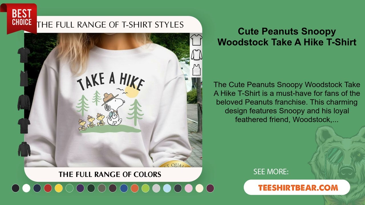 Cute Peanuts Snoopy Woodstock Take A Hike T-Shirt