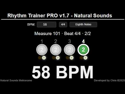 58 BPM  Eighth Notes