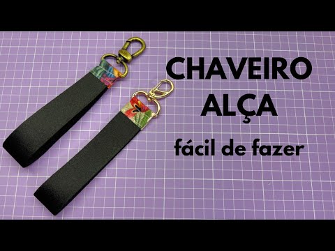 How to make a keychain handle or bag strap - with scraps - Easy Step by Step