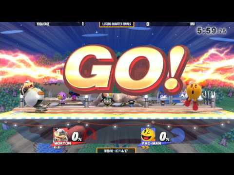 WBB #92  Yoda Cage (Morton) vs Uno (Pac-Man)   Losers Quarter Finals   Smash 4 Low Tiers