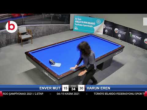 ENVER MUT & HARUN EREN Bilardo Maçı - 2021 TÜRKİYE ŞAMPİYONASI 3.ETAP-1.TUR