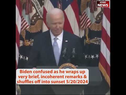 Confused Biden gaffes, slurring mess, incoherent remarks & shuffles off