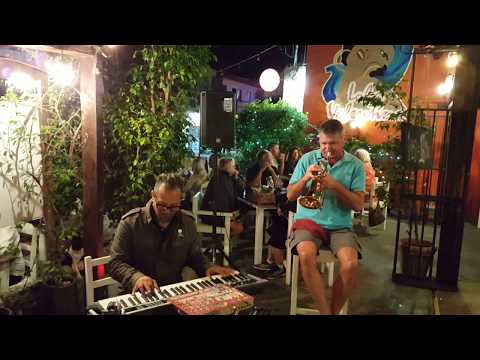 Jesus Campuzano, keyboards and Robert Miller, Isla Mujeres, MX, Jan.13, 2018