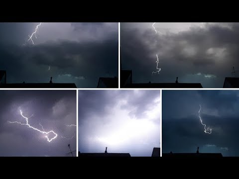 Sehr aktives Gewitter mit starken Blitzen vom 22.4.2018/ Donner Wetter