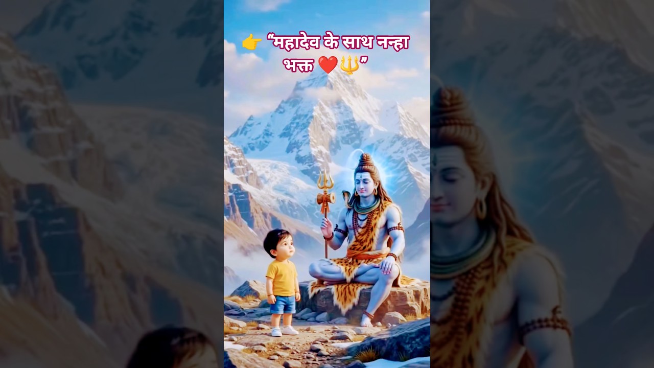 महादेव के साथ इस प्यारे बच्चे को देखकर दिल खुश हो जाएगा ❤️🔱 #shorts