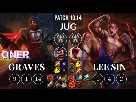 T1 Oner Graves vs Lee Sin Jungle - KR Patch 10.14