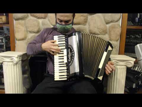 6089 - Black Cellini Piano Accordion 41 120 - Treble Only, No Bass Reeds $199