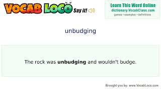 Video thumbnail for unbudging