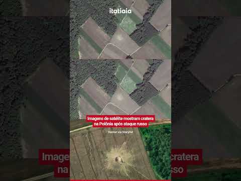 IMAGENS DE SATÉLITE MOSTRAM CRATERA NA POLÔNIA APÓS ATAQUE RUSSO