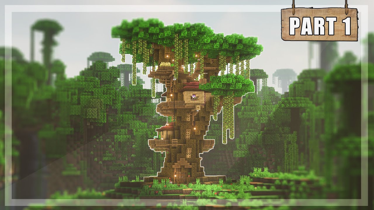 How to Build a Treehouse in Minecraft - Tutorial [Part 1/3] - Minecraft ...