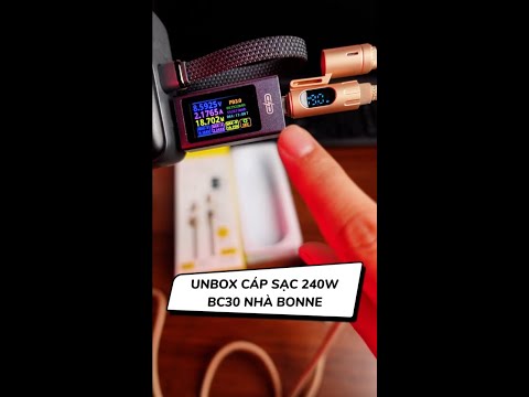 Bonne BC30 240W super fast charging cable, 4 heads, power display screen. #technology #fastchargi...