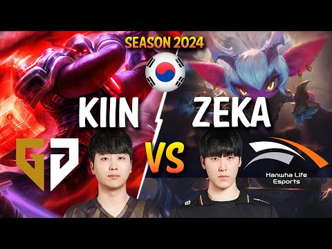 GEN Kiin vs HLE Zeka - Kiin JAYCE vs Zeka TRISTANA Top - Patch 14.6 KR Ranked CHALLENGER | lolrec
