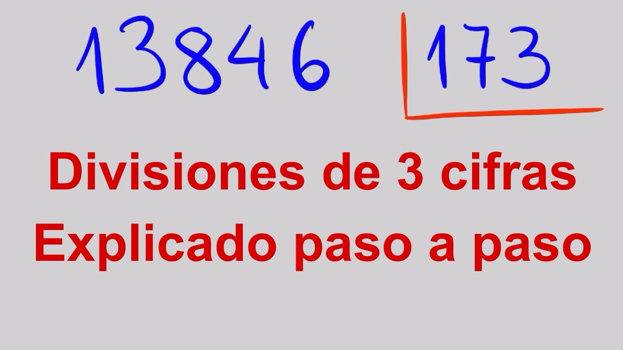 Cómo aprender a DIVIDIR POR 3 CIFRAS fácil y rápido